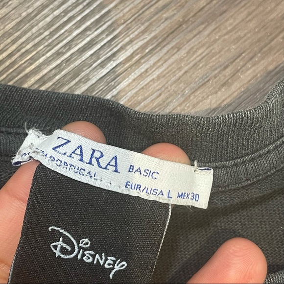 Large Grey Overdye Graphic Disney Shirt Zara - Picture 4 of 6